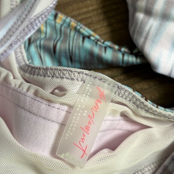 Free People Kindred Spirit Printed Tank Sunspace Combo Misty Plum Women's XS - Picture 10 of 10